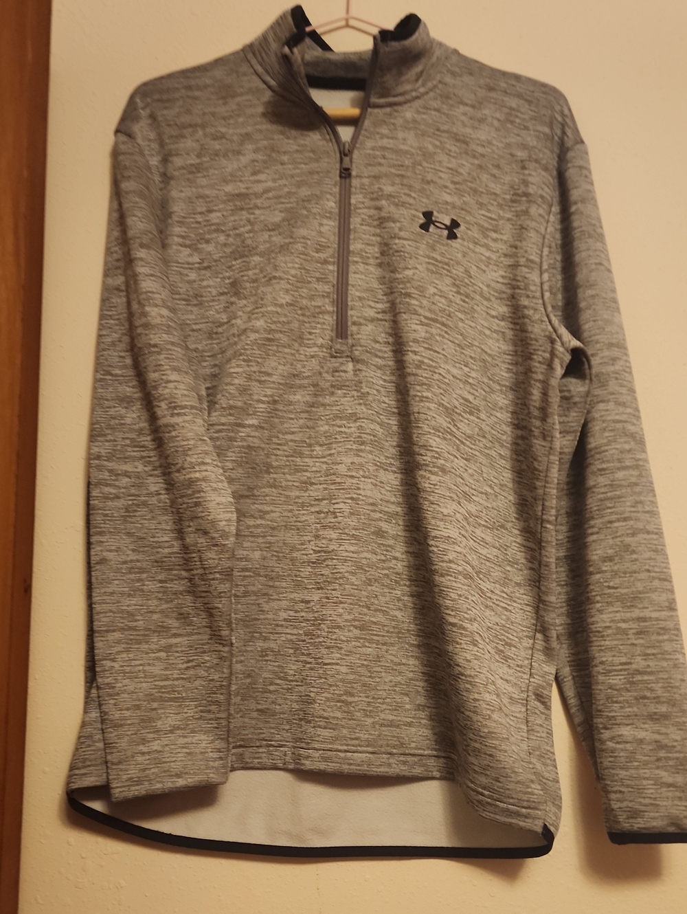 Under Armour Heathered Light Gray 1/4 Zip Pullover